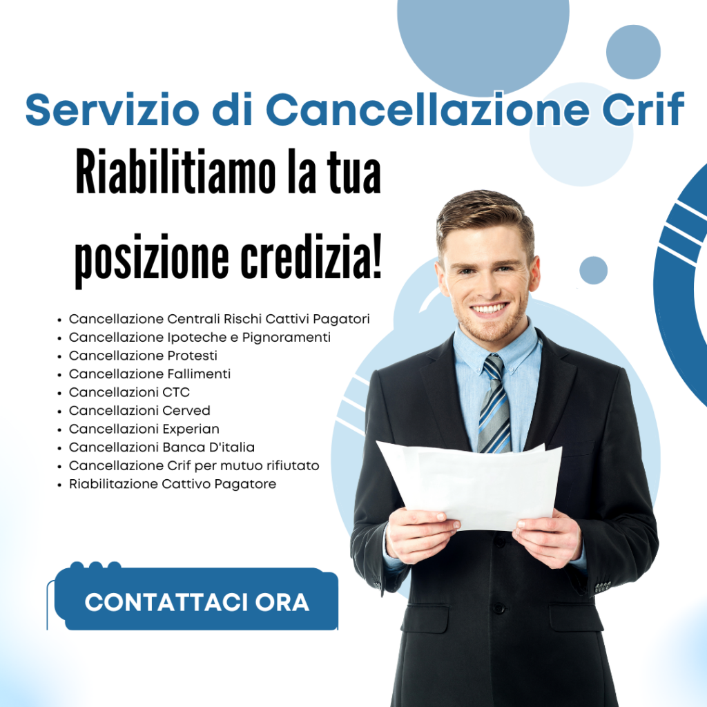 Servizio cancellazione Crif Roma